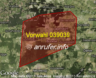 Vorwahlkarte 039039 – Bonese