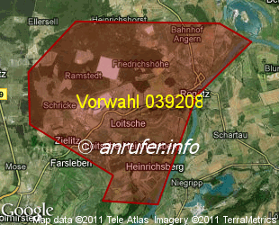 Vorwahlkarte 039208 – Loitsche