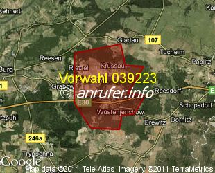 Vorwahlkarte 039223 – Theessen