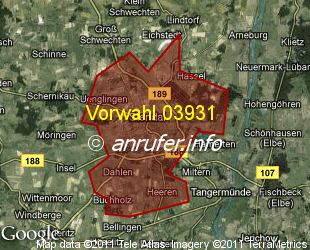 Vorwahlkarte 03931 – Stendal