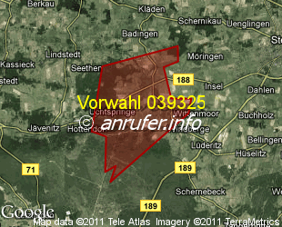 Vorwahlkarte 039325 – Vinzelberg