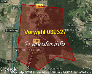 Vorwahlkarte 039327 – Klietz