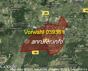 Vorwahlkarte 039361 – Lüderitz