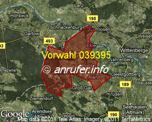 Vorwahlkarte 039395 – Wanzer