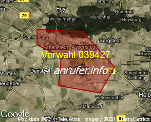 Vorwahlkarte 039427 – Ströbeck