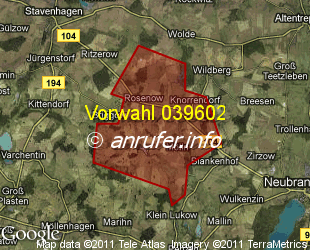 Vorwahlkarte 039602 – Kleeth