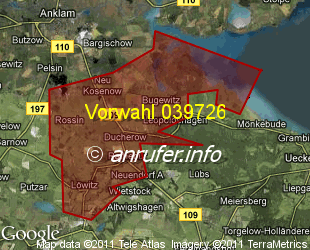 Vorwahlkarte 039726 – Ducherow