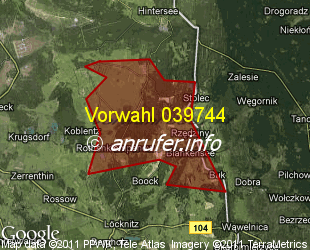 Vorwahlkarte 039744 – Rothenklempenow