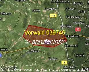 Vorwahlkarte 039746 – Krackow