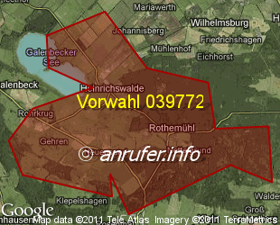 Vorwahlkarte 039772 – Rothemühl