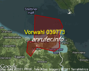 Vorwahlkarte 039773 – Altwarp