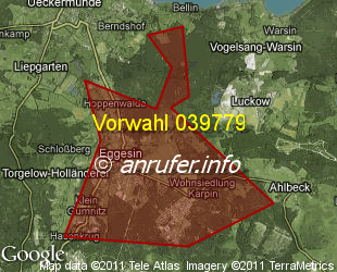 Vorwahlkarte 039779 – Eggesin