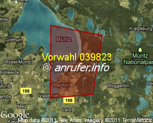 Vorwahlkarte 039823 – Rechlin