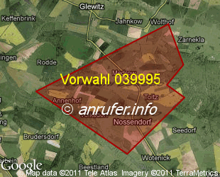 Vorwahlkarte 039995 – Nossendorf