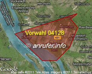 Vorwahlkarte 04128 – Kollmar