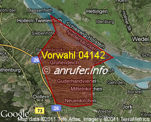Vorwahlkarte 04142 – Steinkirchen Kr Stade