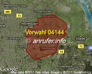Vorwahlkarte 04144 – Himmelpforten