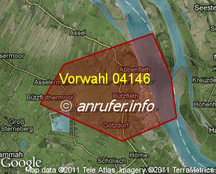 Vorwahlkarte 04146 – Stade-Bützfleth