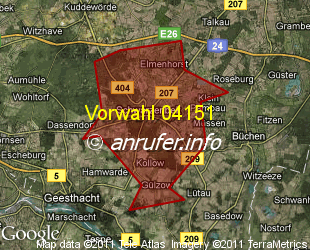 Vorwahlkarte 04151 – Schwarzenbek