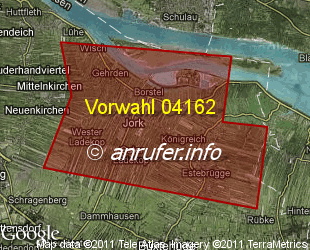 Vorwahlkarte 04162 – Jork