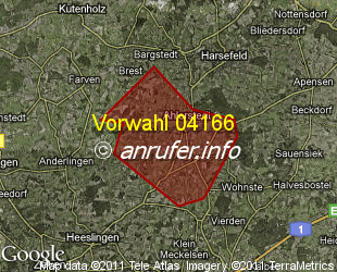 Vorwahlkarte 04166 – Ahlerstedt