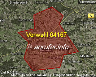 Vorwahlkarte 04167 – Apensen