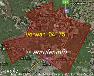 Vorwahlkarte 04175 – Egestorf Nordheide