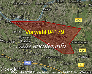 Vorwahlkarte 04179 – Winsen-Tönnhausen