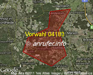 Vorwahlkarte 04183 – Jesteburg