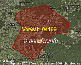 Vorwahlkarte 04188 – Welle Nordheide