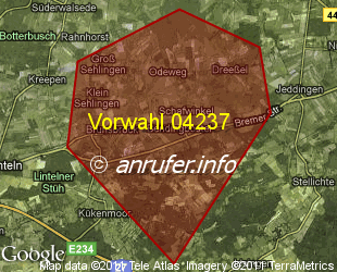 Vorwahlkarte 04237 – Bendingbostel