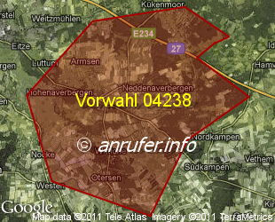 Vorwahlkarte 04238 – Neddenaverbergen