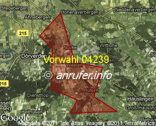 Vorwahlkarte 04239 – Dörverden-Westen