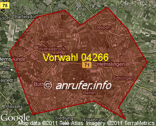 Vorwahlkarte 04266 – Brockel