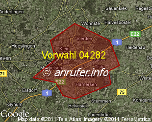 Vorwahlkarte 04282 – Sittensen