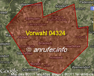 Vorwahlkarte 04324 – Brokstedt