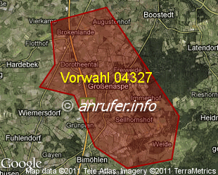 Vorwahlkarte 04327 – Grossenaspe