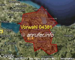 Vorwahlkarte 04381 – Lütjenburg