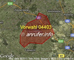 Vorwahlkarte 04403 – Bad Zwischenahn