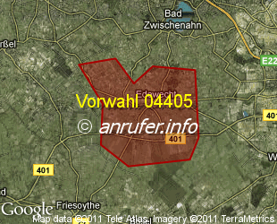 Vorwahlkarte 04405 – Edewecht