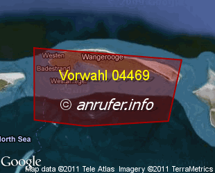 Vorwahlkarte 04469 – Wangerooge