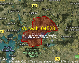 Vorwahlkarte 04523 – Malente