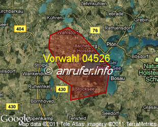 Vorwahlkarte 04526 – Ascheberg Holstein