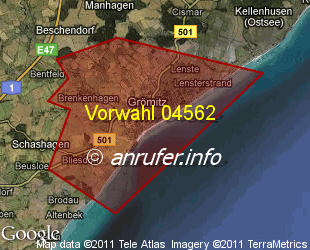 Vorwahlkarte 04562 – Grömitz