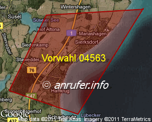 Vorwahlkarte 04563 – Scharbeutz-Haffkrug