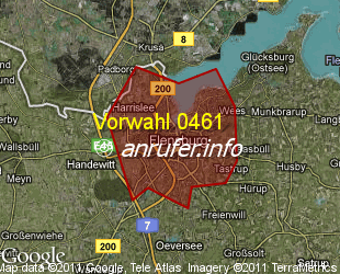 Vorwahlkarte 0461 – Flensburg
