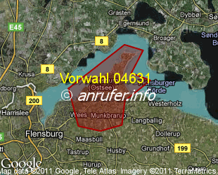 Vorwahlkarte 04631 – Glücksburg Ostsee