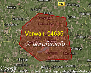 Vorwahlkarte 04635 – Sörup