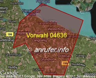Vorwahlkarte 04636 – Langballig