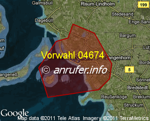 Vorwahlkarte 04674 – Ockholm